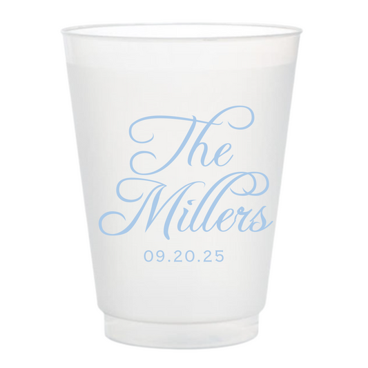 Last Name 16oz Frosted Cups