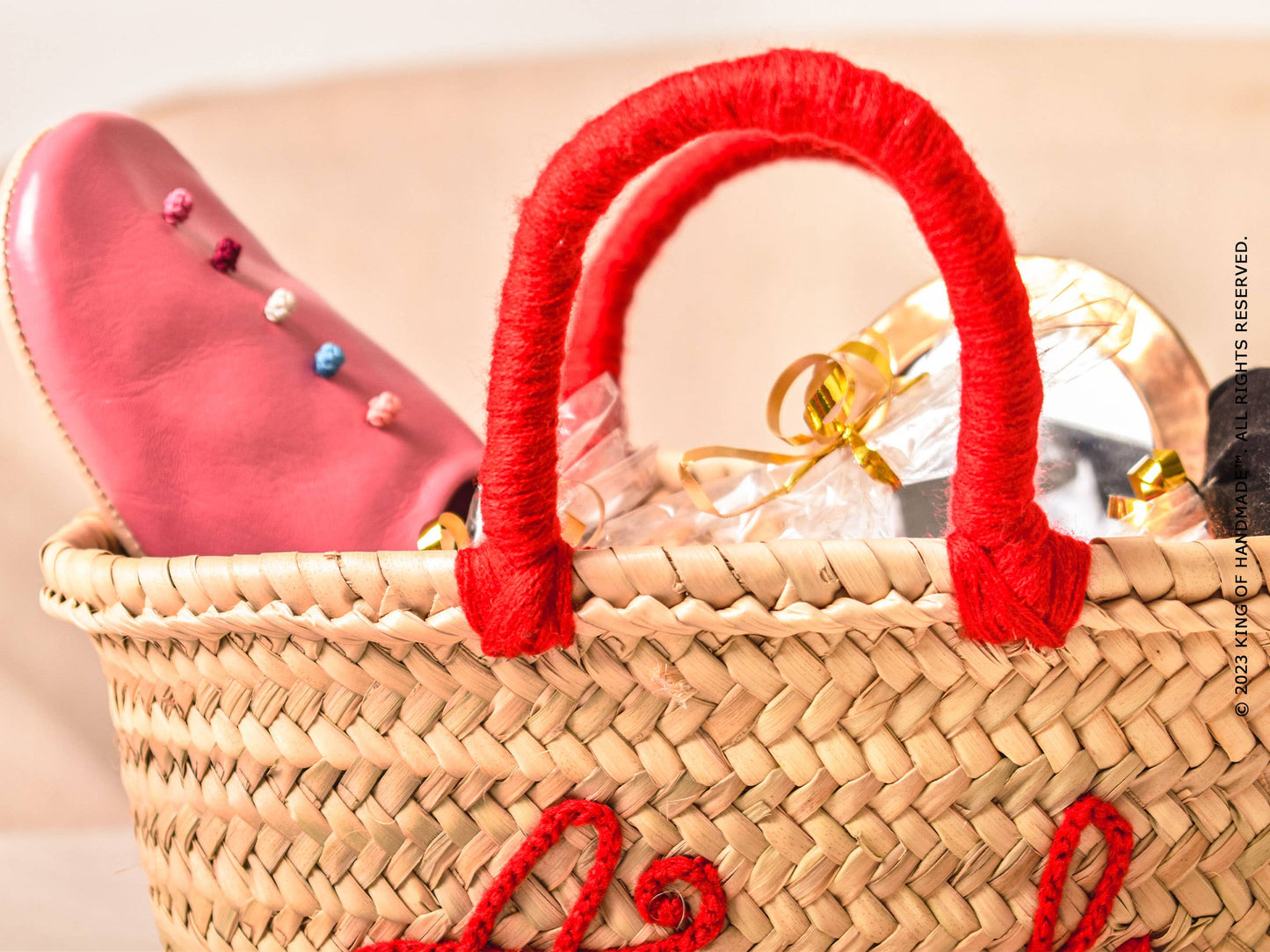 Medium Personalized Straw Tote
