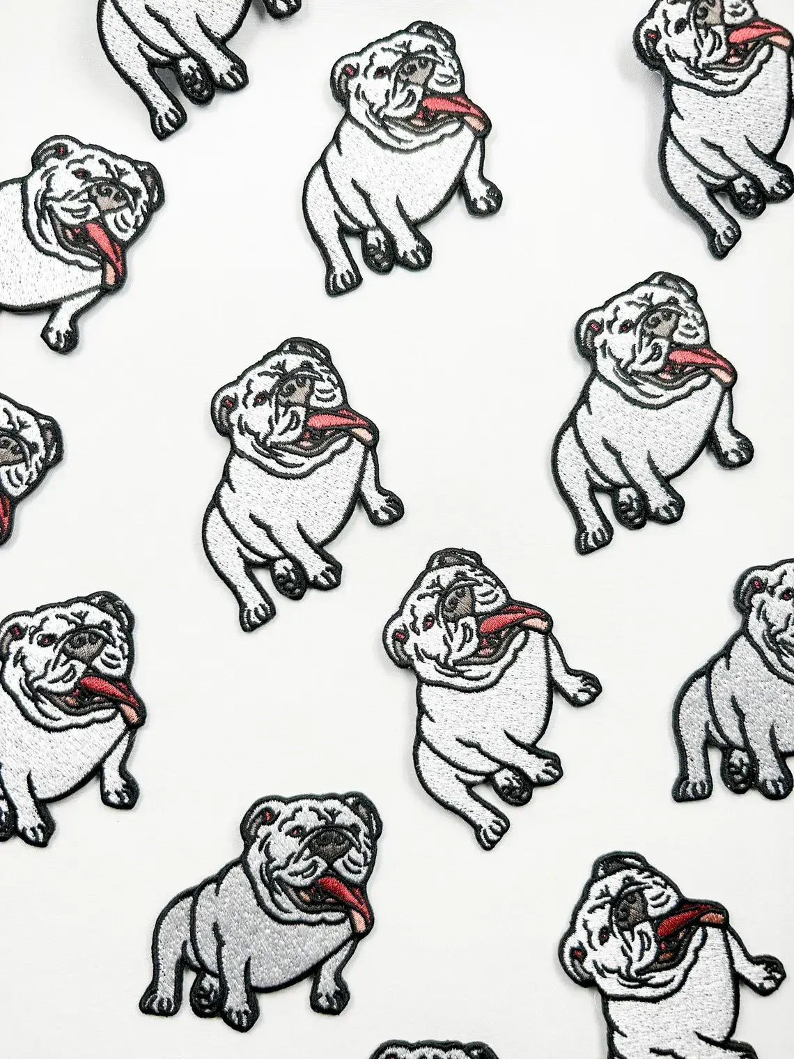Bulldog Embroidered Iron On Patch Dog Patch Pet Lover Mascot