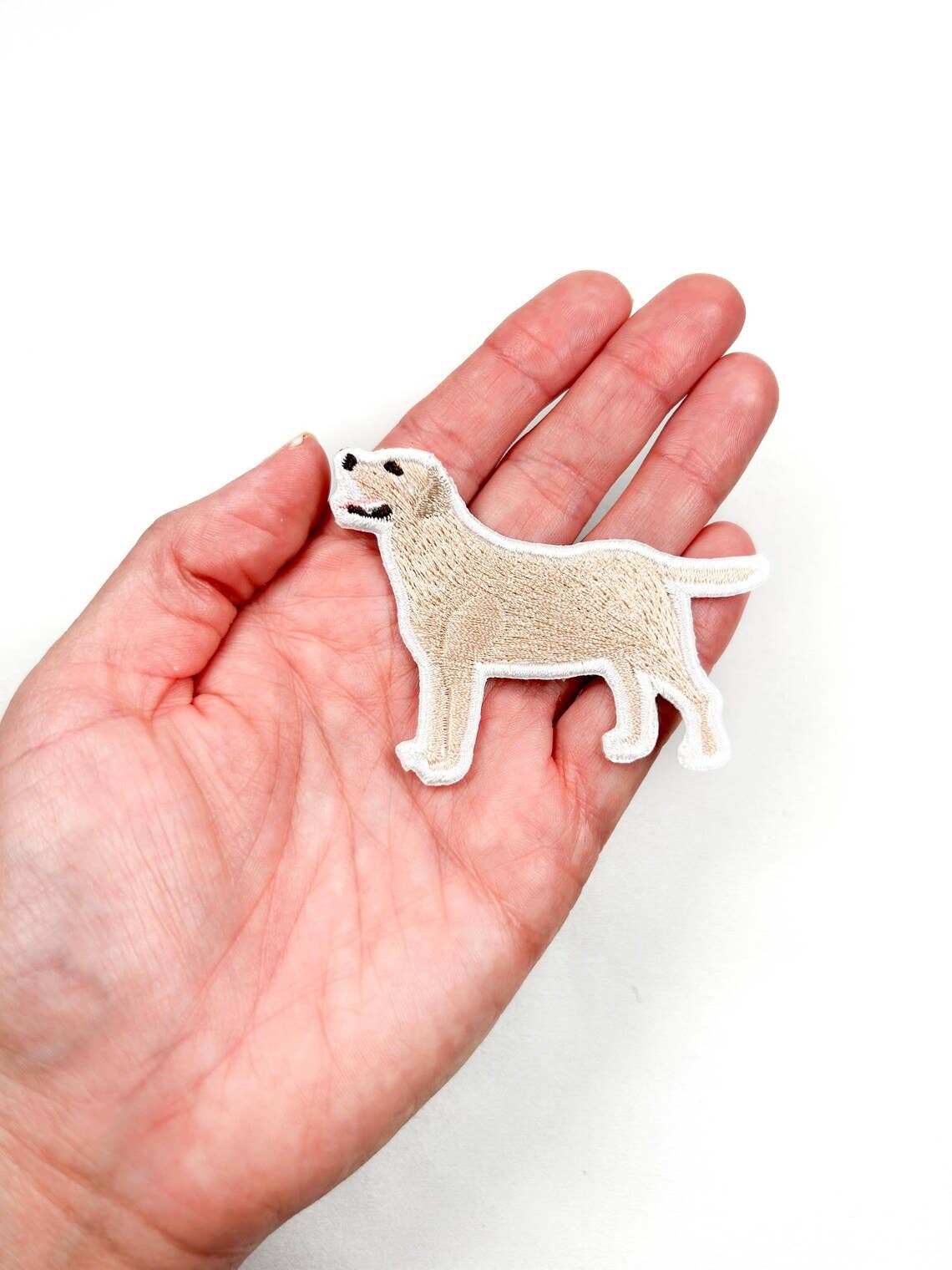 Yellow Labrador Embroidered Iron On Patch | Dog Patch Pets