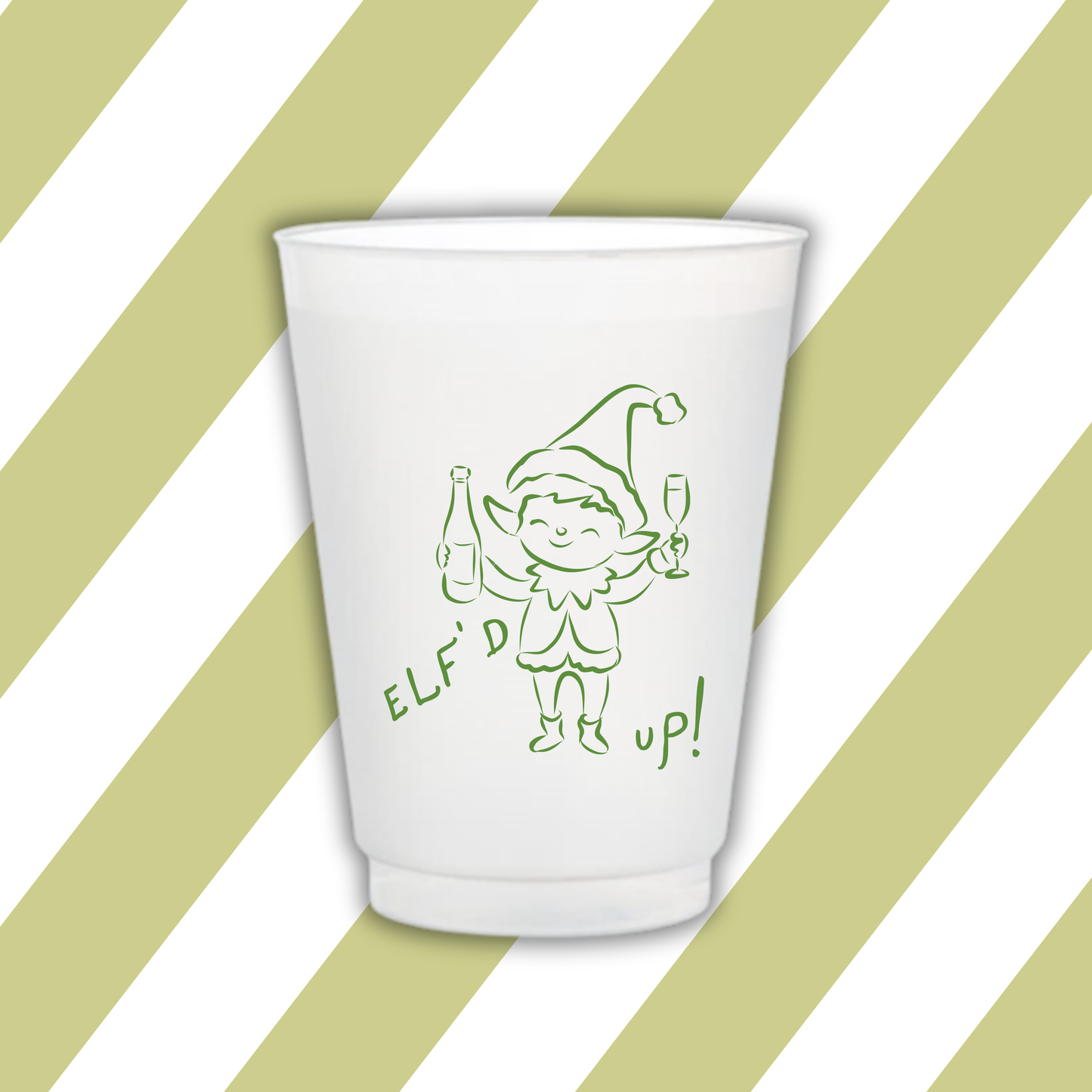 Elf'd Up 16 oz Frosted Cups