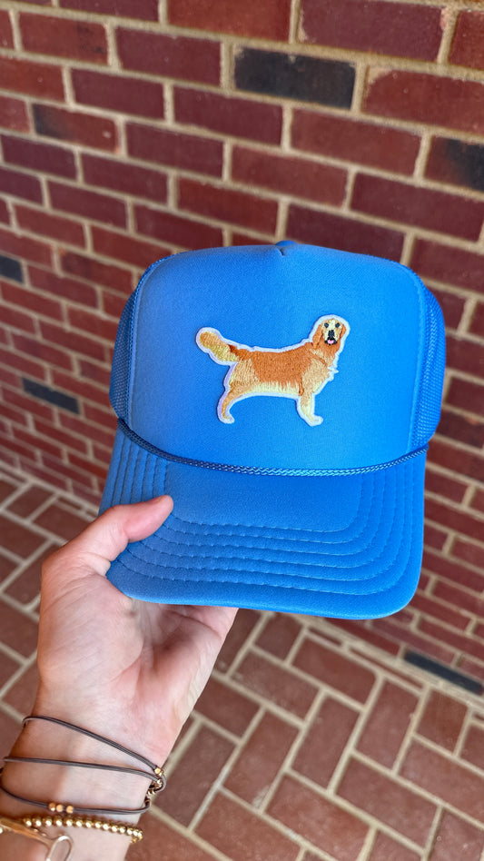 Golden Retriever Patch Trucker Hat