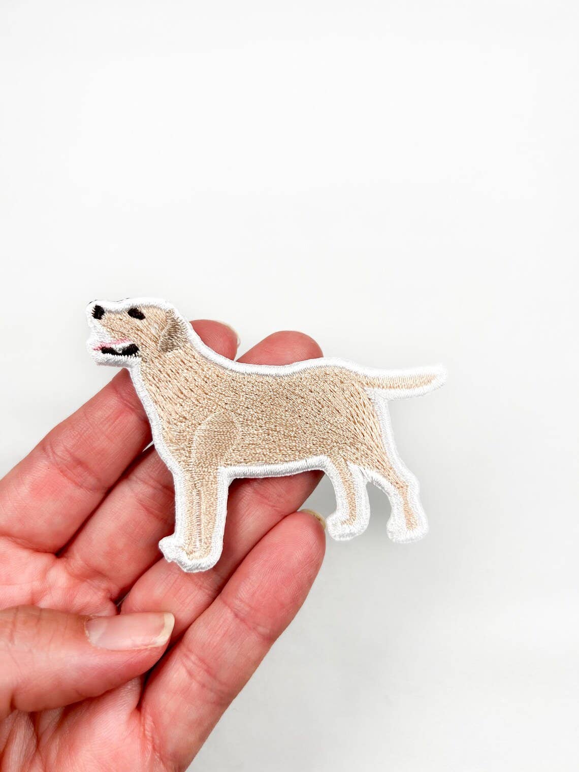 Yellow Labrador Embroidered Iron On Patch | Dog Patch Pets