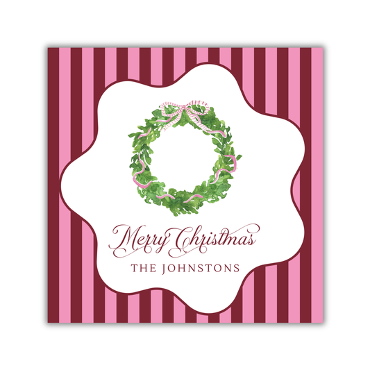 Pink Wreath Gift Sticker