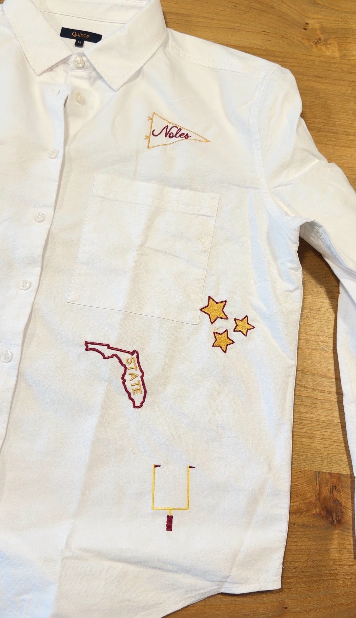 Gameday Cotton Button Down | Garnet + Gold | FSU