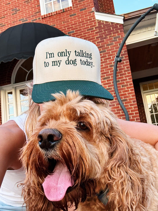 Talking to my Dog Canvas Hat