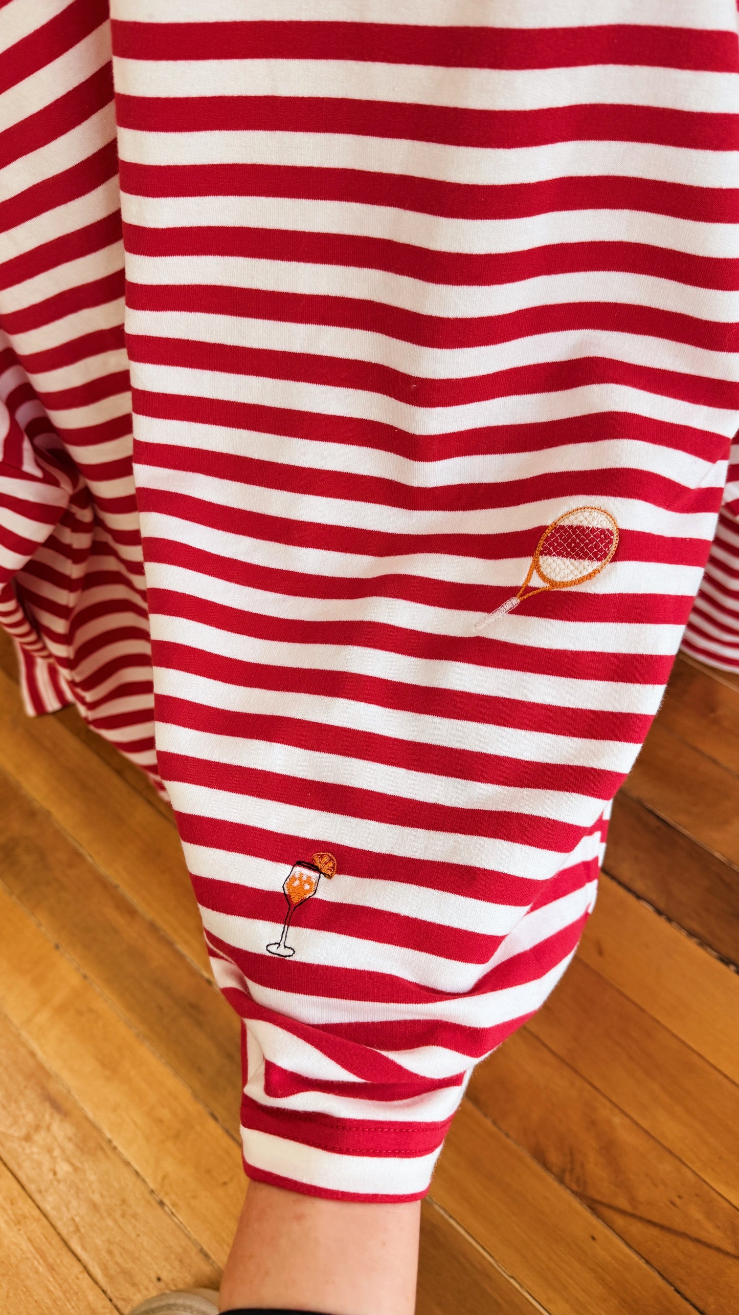 Oversized Long Sleeve Top in Red