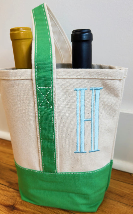 Double Bottle Canvas Wine Tote
