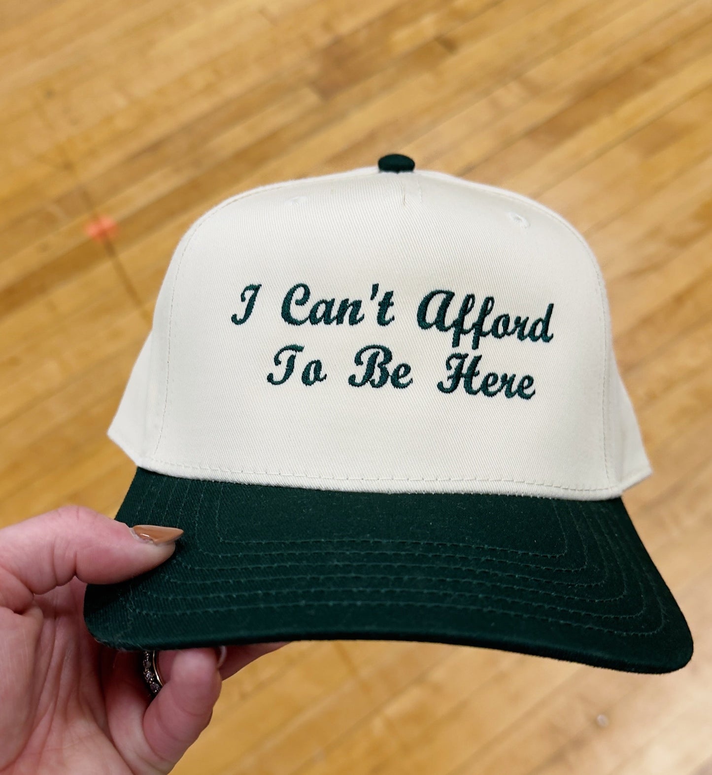 I Can’t Afford To Be Here Canvas Hat