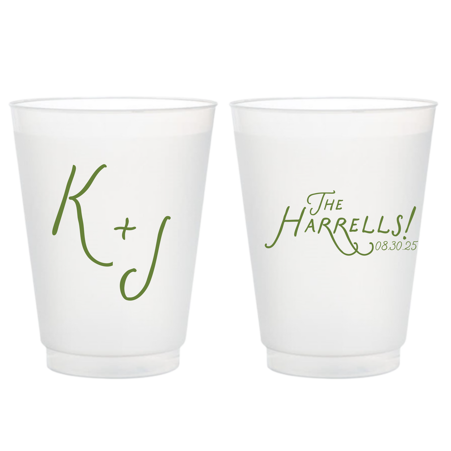Fun Font 16oz Frosted Cups