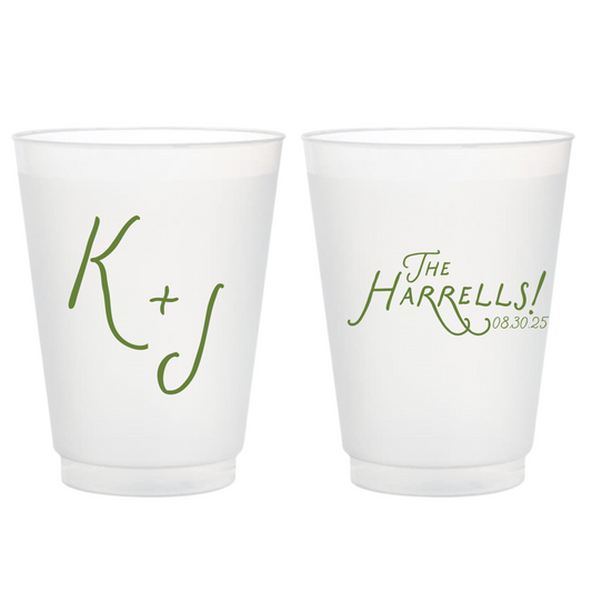 Fun Font 16oz Frosted Cups