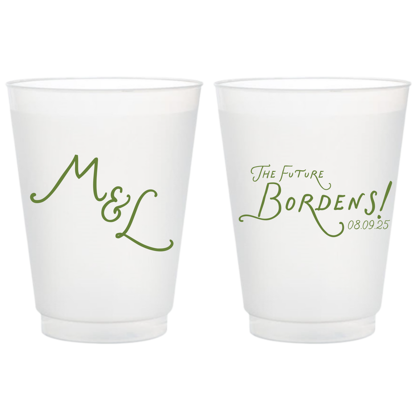 Initials 16oz Frosted Cups