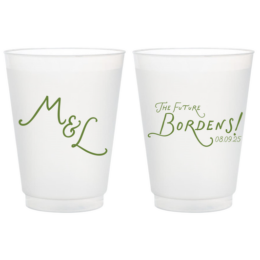 Initials 16oz Frosted Cups