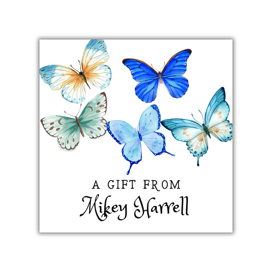 Blue Butterfly Gift Tags