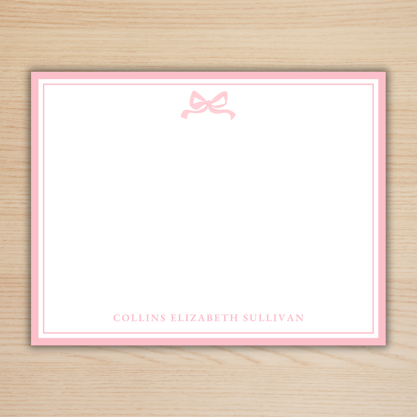 Pink Bow Stationery