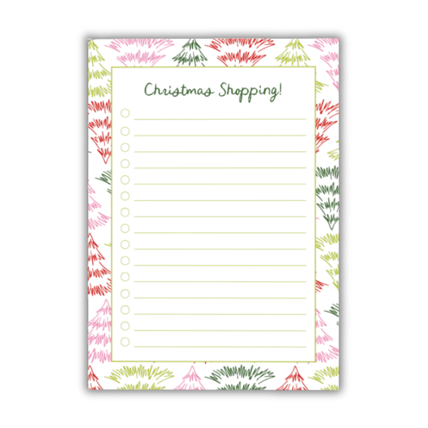 Christmas Shopping Notepad