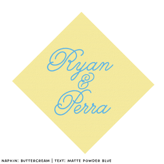 Names Cocktail Napkins | linen-like, 1-color printing