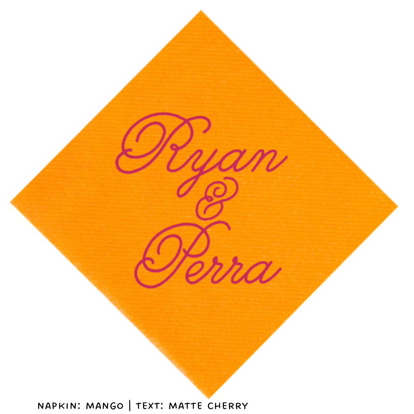 Names Cocktail Napkins | linen-like, 1-color printing