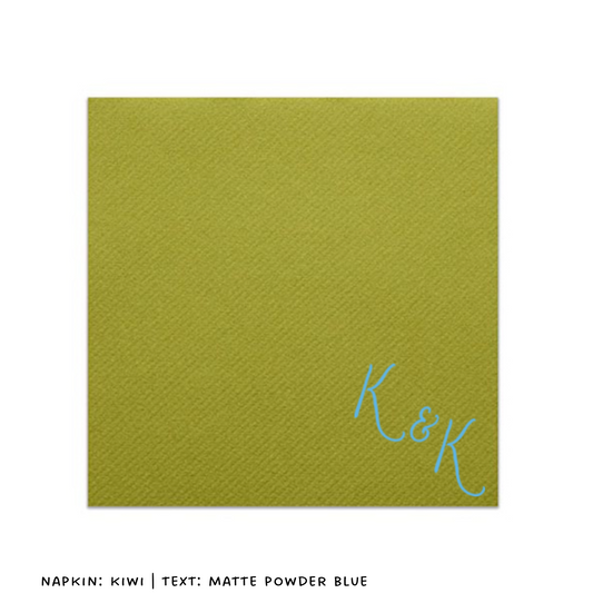 Our Fave Font Initial Cocktail Napkins | linen-like, 1-color printing