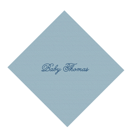 Baby Boy Cocktail Napkins | linen-like, 1-color printing