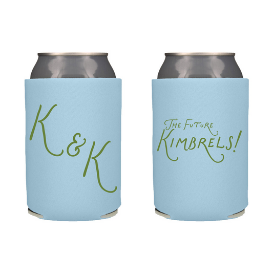 Funky Name + Initials Standard Foam Coozies