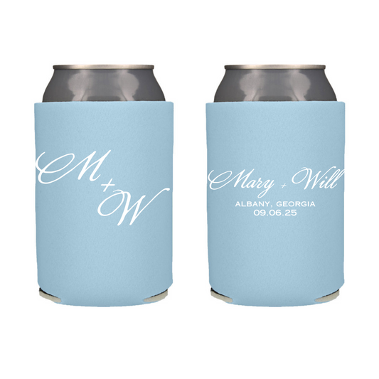 Classic Initials Standard Foam Coozies