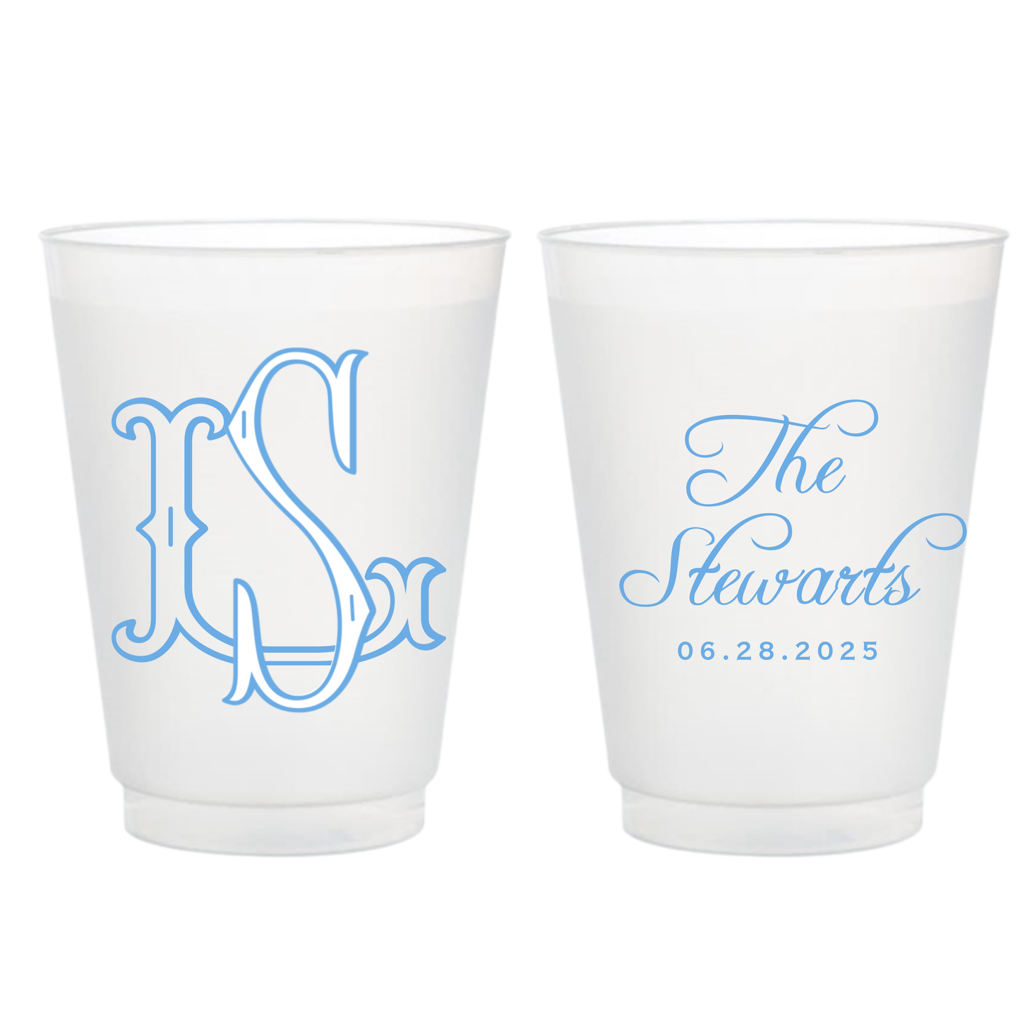 Initials Wedding Cups
