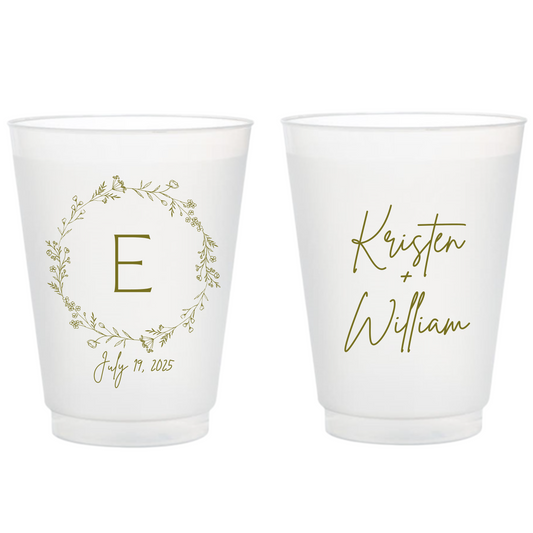 Floral Wreath Wedding Cup