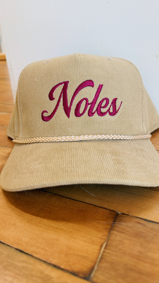 Noles Cursive Corduroy Hat