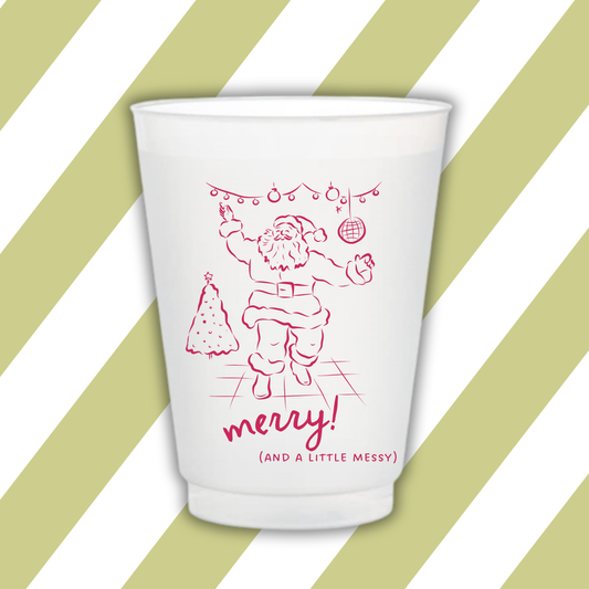 Merry (and a little messy!) 16 oz Frosted Cups