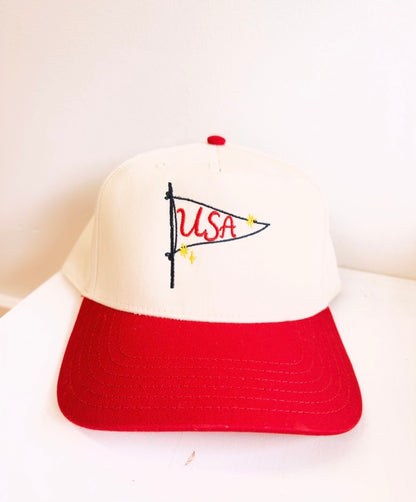 USA Pendant Flag Embroidered Hat