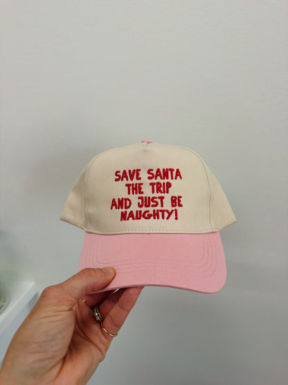 Save Santa the Trip Embroidered Hat