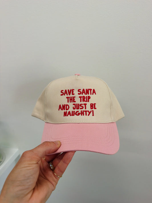 Save Santa the Trip Embroidered Hat