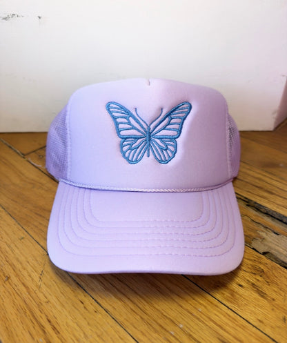 Butterfly Embroidered Trucker Hat
