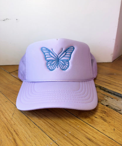 Butterfly Embroidered Trucker Hat
