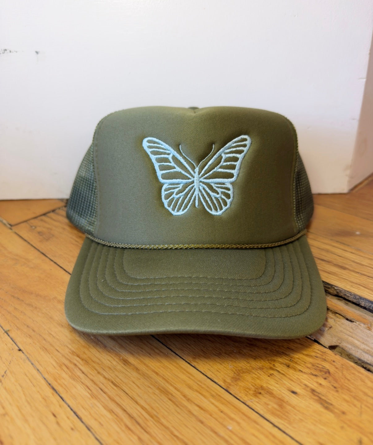Butterfly Embroidered Trucker Hat