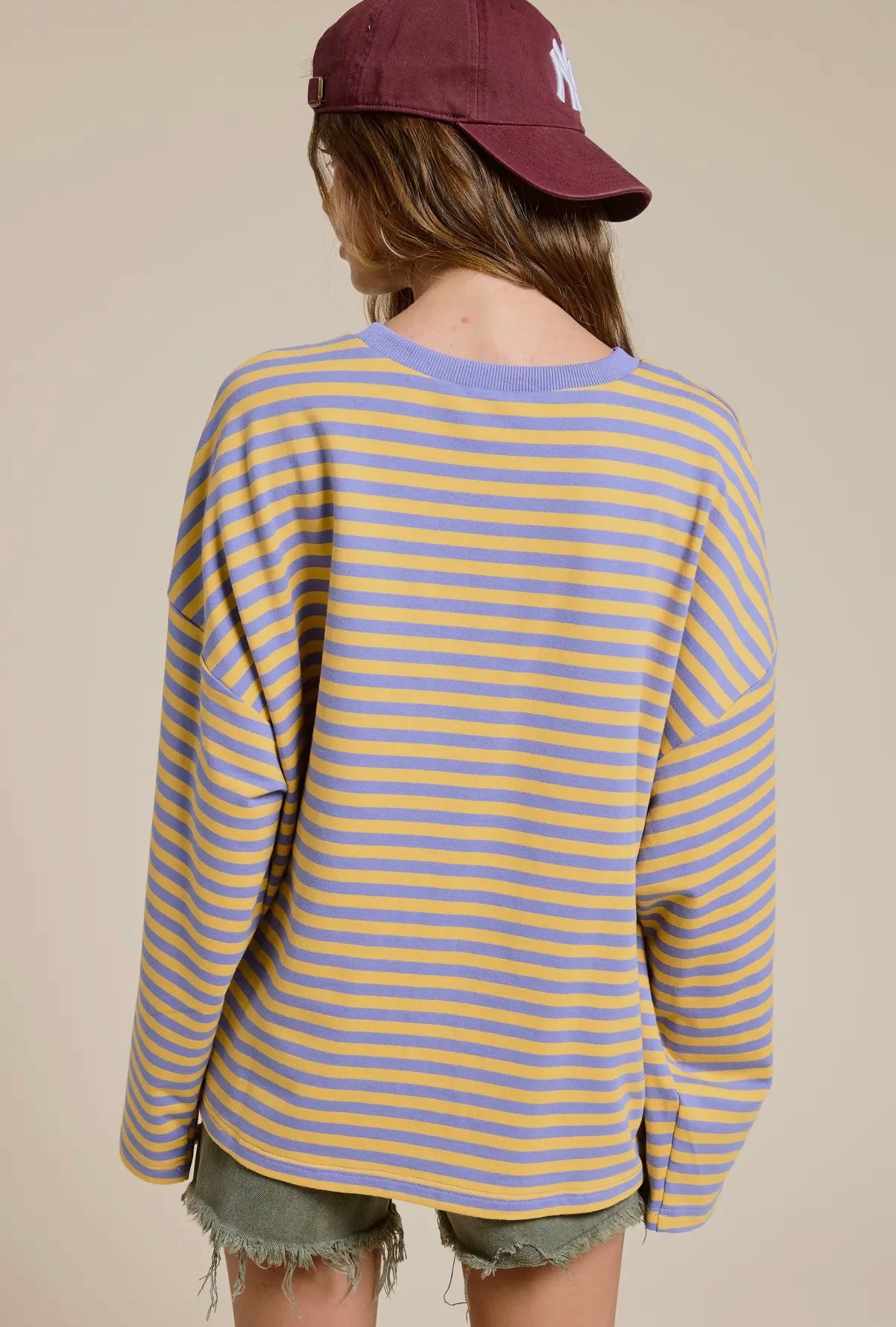 Oversized Long Sleeve Top in Golden