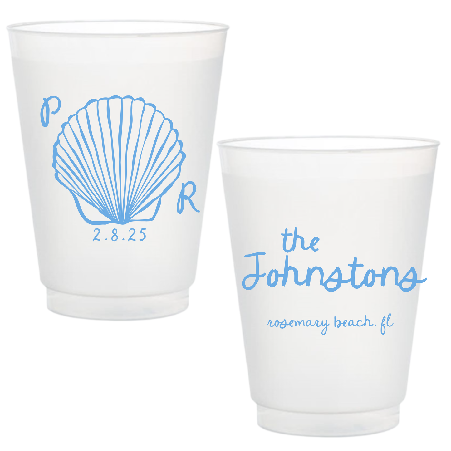 Seashell Frosted Cups