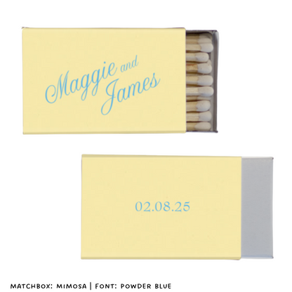Simple Name Foil Stamped Matches