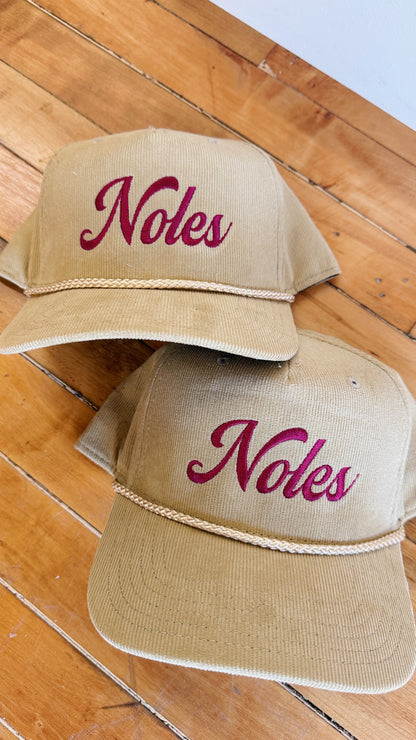 Noles Cursive Corduroy Hat