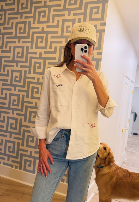 Organic Cotton Relaxed Oxford Shirt - Customizable