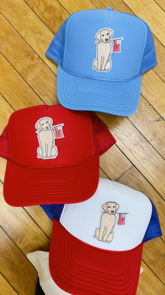 Patriotic Dog Trucker Hat