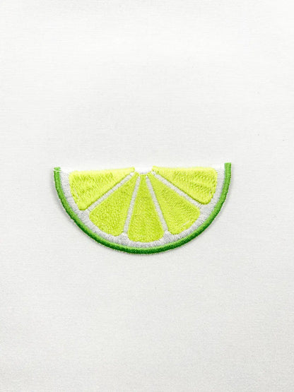 Lime Embroidered Iron-On Patch Cancun, Happy Hour, Tequila