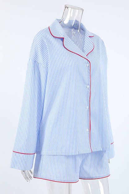 Classic Striped Pajama Short Set