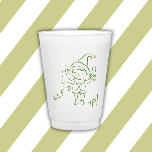 Elf'd Up 16 oz Frosted Cups