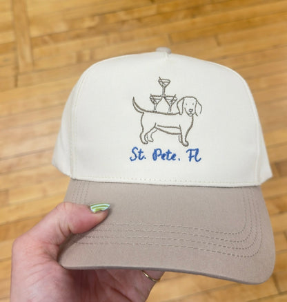 Wienies and Martinis Embroidered Hat