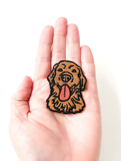Golden Retriever Embroidered Iron On Patch | Pet Lover Gift