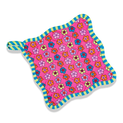 Pink Pot Holder & Oven Mitt