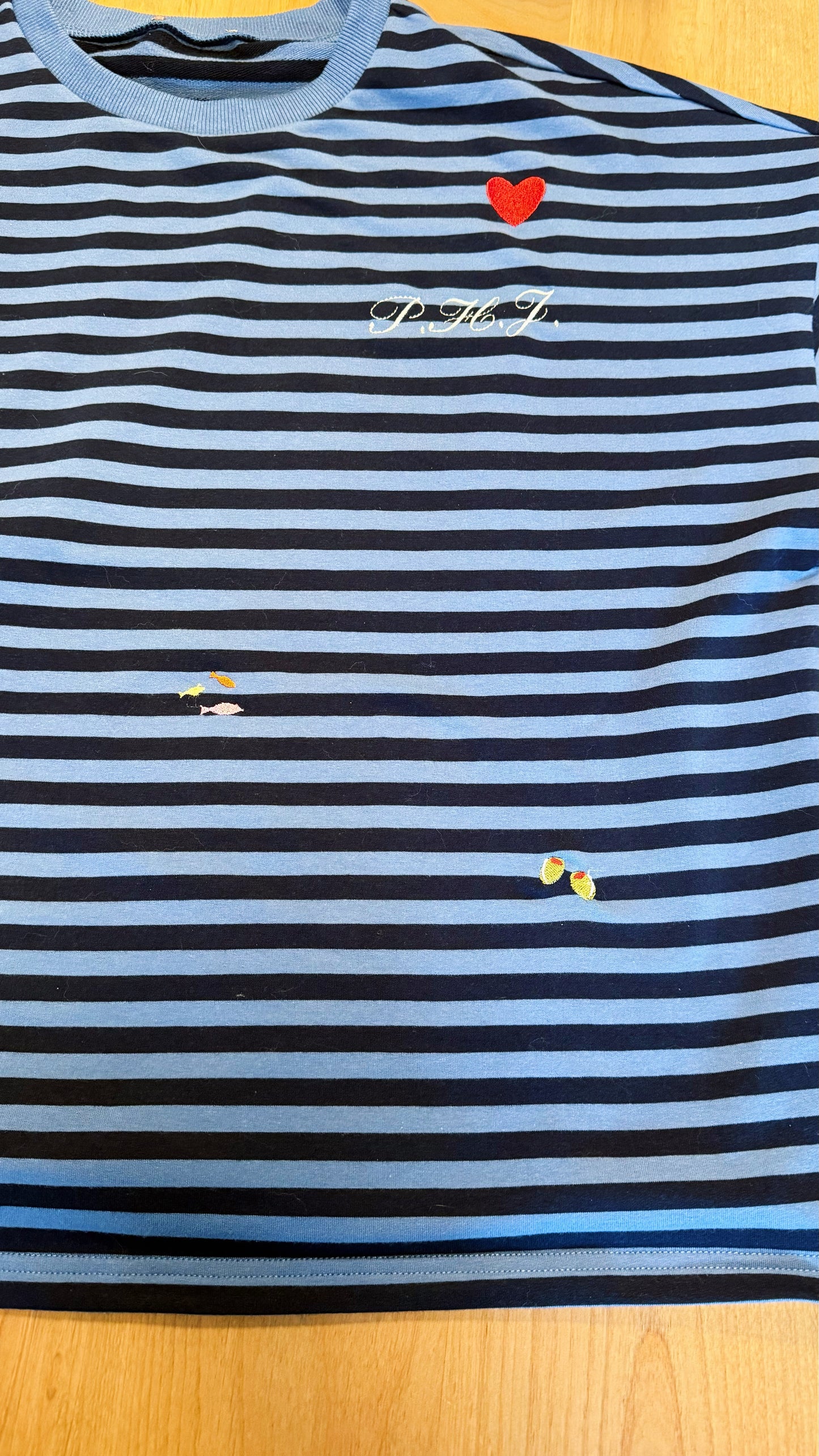 Oversized Long Sleeve Top in Marine