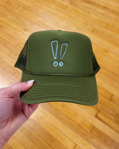 Exclamation Point Embroidered Trucker Hat